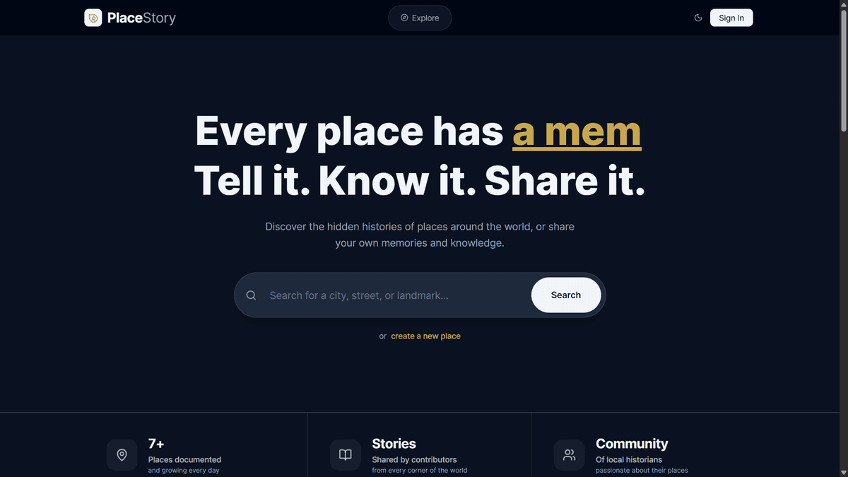 PlaceStory